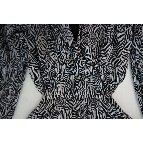 MICHAEL Michael Kors MR381F17N8 Women's Sz XS Zebra Print Cutout Dress - Picture 8 of 14